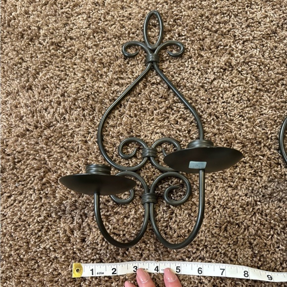 Set Of Two Wall Hanging Taper/Peg Light Candle Holders VG Condition - Picture 8 of 8